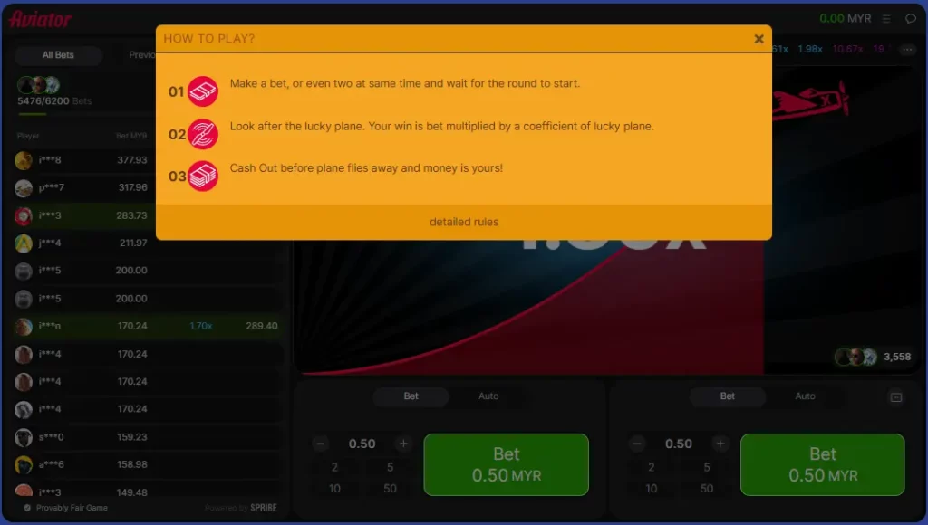 pLAY Aviator on DK88 Casino